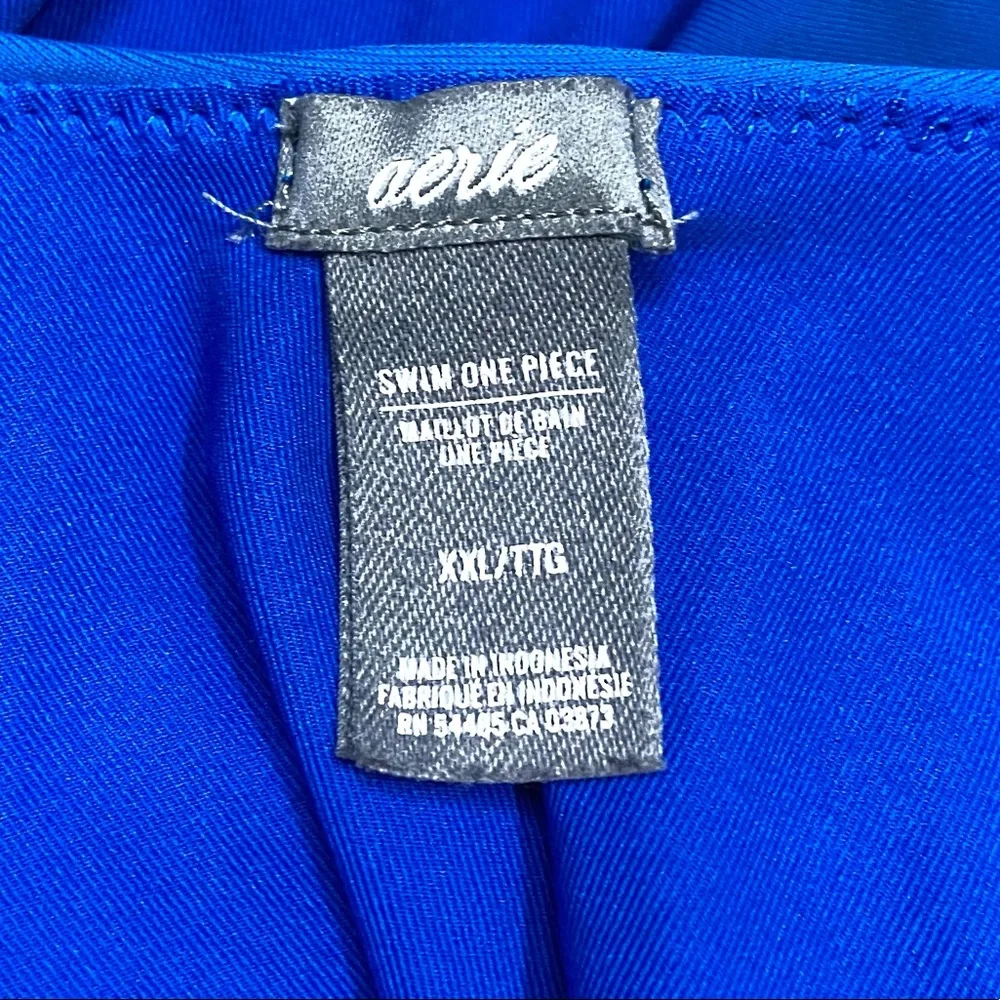 AERIE One Piece Swimsuit Plunge Sides High Cut 2X - Picture 7 of 13
